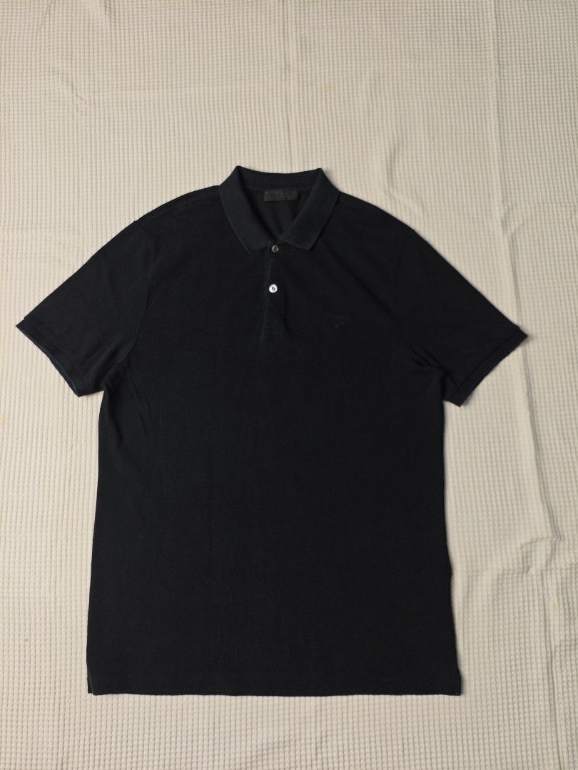 Prada Polo Shirt (Category: Luxury Apparel) located in Dapitan. Submitted by vincesabejon (Listing ID 1459986877, Image 2). Description: Prada Polo Shirt XL On Tag 21" Width 30.5" Length Very Good Condition Sign of usage lang sa collar Php:📥📥📥 Loc: Mindanao Unli vouch and vc for safe transaction!.