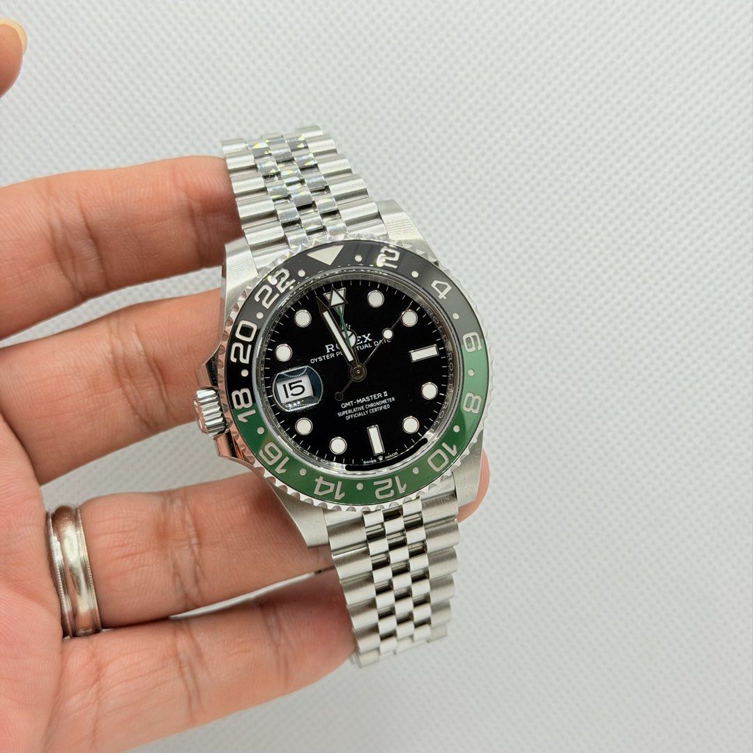Pre Owned 12/2024 Rolex 126720VTNR GMT Master II Sprite Jubilee 126720 (Category: Watches) located in Singapore. Submitted by worthytime (Listing ID 1459992159, Image 1). Description: 🫵Join our Tele-gram channel for latest updates: worthytime.biz/tele ➡️Rolex 126720VTNR GMT Master II Sprite Jubilee ➡️December 2024 (5 Years Rolex International Warranty Till 12/2029) ➡️Very Mint Condition ➡️Full Complete Set + White Tag ✅Trade Up/Down Welcome ✅Vie