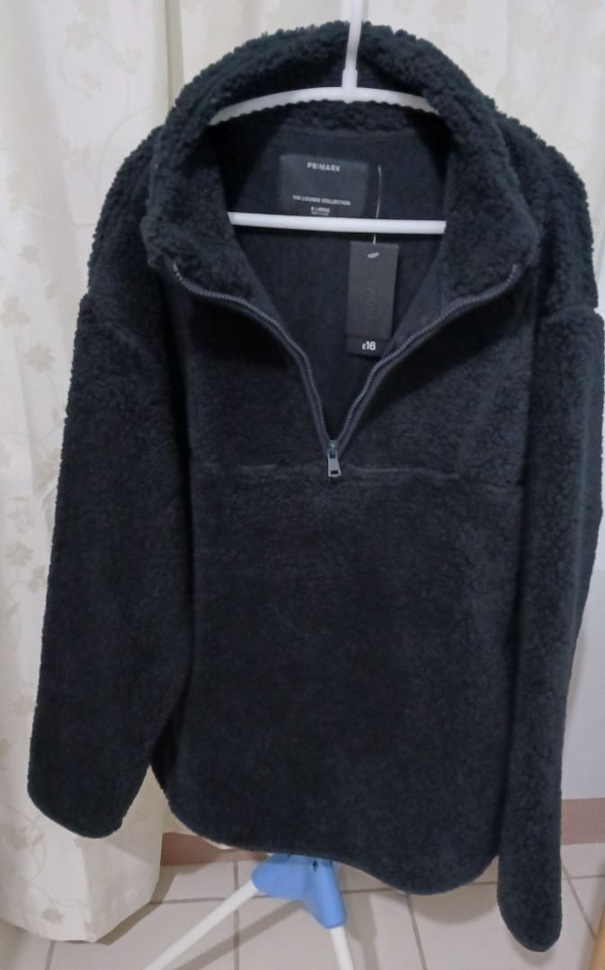 Primark Black Teddy Fleece Half Zip Jacket (Category: Coats, Jackets and Outerwear) located in Makati City. Submitted by chamarket.2022 (Listing ID 1460088840, Image 3). Description: Primark Black Teddy Fleece Jacket. Super soft, warm half-zip with high collar. Perfect for cold weather. Measurements: * shoulder - 23 inches * chest - 26 inches * arm - 25 inches .