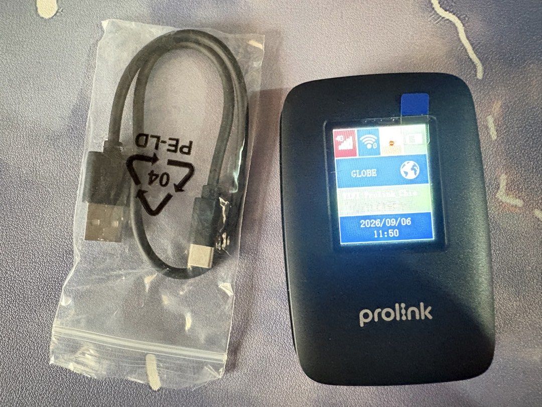 Prolink DL-7202 4G LTE Mobile Wi-Fi Hotspot (Category: Other Gadgets) located in Imus. Submitted by roshyel (Listing ID 1459933666, Image 3). Description: - Prolink DL-7202 4G LTE Mobile Wi-Fi - Connect up to 16 devices - Wi-Fi hotspot up to 300Mbps - Up to 12 hours battery life (3000mAh) - Compact and travel-friendly - Supports up to 185 countries - Auto APN detection for international SIMs - Includes USB cable.