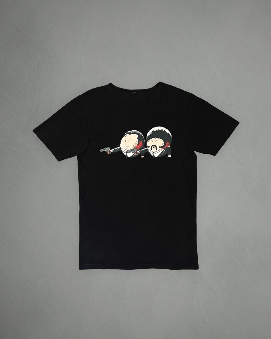 Pulp Fiction Black Tee (Category: Tshirts & Polo Shirts ) located in Butuan. Submitted by gabrielsalazar (Listing ID 1460001375, Image 1). Description: Size - Small Dimes - W17”xL24” Condition - 10/10 Color rate - 10/10 .