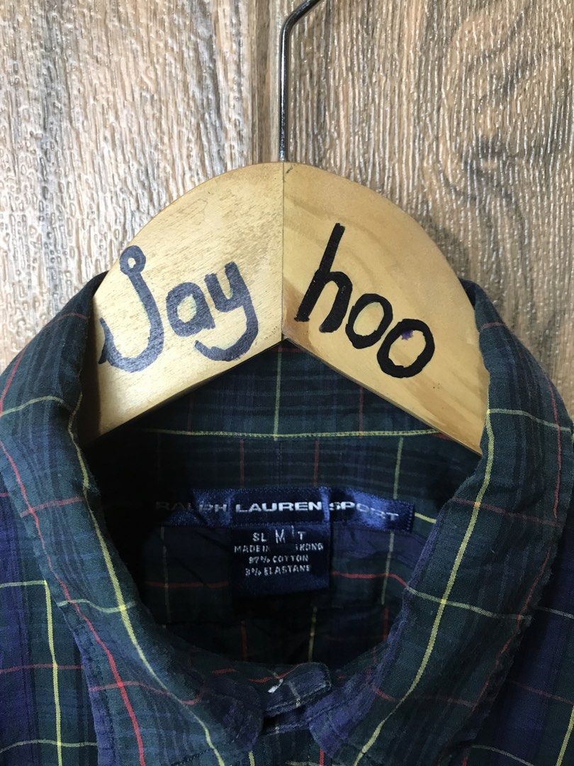 Ralph Lauren Sport Plaid Button Down Shirt (Category: Tshirts & Polo Shirts ) located in Aloguinsan. Submitted by jayhooukay (Listing ID 1460032892, Image 3). Description: -19.5 x 23 25 longback - Classic plaid shirt from Ralph Lauren Sport - Features iconic polo player logo on chest - Made with a comfortable cotton blend - Ideal for casual wear or layering - Button-up front with collar - Long sleeves.