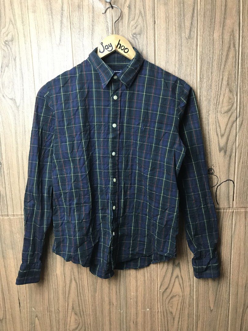 Ralph Lauren Sport Plaid Button Down Shirt (Category: Tshirts & Polo Shirts ) located in Aloguinsan. Submitted by jayhooukay (Listing ID 1460032892, Image 1). Description: -19.5 x 23 25 longback - Classic plaid shirt from Ralph Lauren Sport - Features iconic polo player logo on chest - Made with a comfortable cotton blend - Ideal for casual wear or layering - Button-up front with collar - Long sleeves.