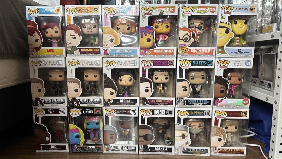 Random Funko Pops (Category: Designer & Blind Box Toys) located in Makati City. Submitted by alilbitofeverything.ph (Listing ID 1459911160, Image 1). Description: 📍Makati Take all for 11k 😊 Meg #379 - ₱800 Quasimodo #633 - ₱500 Jane Jetson #510 - ₱350 Reggie Rocket #1531 - ₱500 Eliza Thornberry #1528- ₱600 Ed #1897 - ₱700 Prince Charming #270 - ₱500 Prince Charming #270 - ₱500 Regina #268 - ₱800 Dan Humphrey #621 - ₱900 Louis Litt with Mikado #