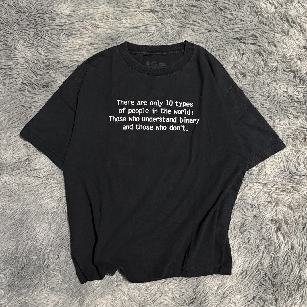 Random Statement Tee (Category: Tshirts & Polo Shirts ) located in Mandaluyong City. Submitted by iamkageki (Listing ID 1460068261, Image 1). Description: Sz M 19.5x25 No issue / excellent condition.