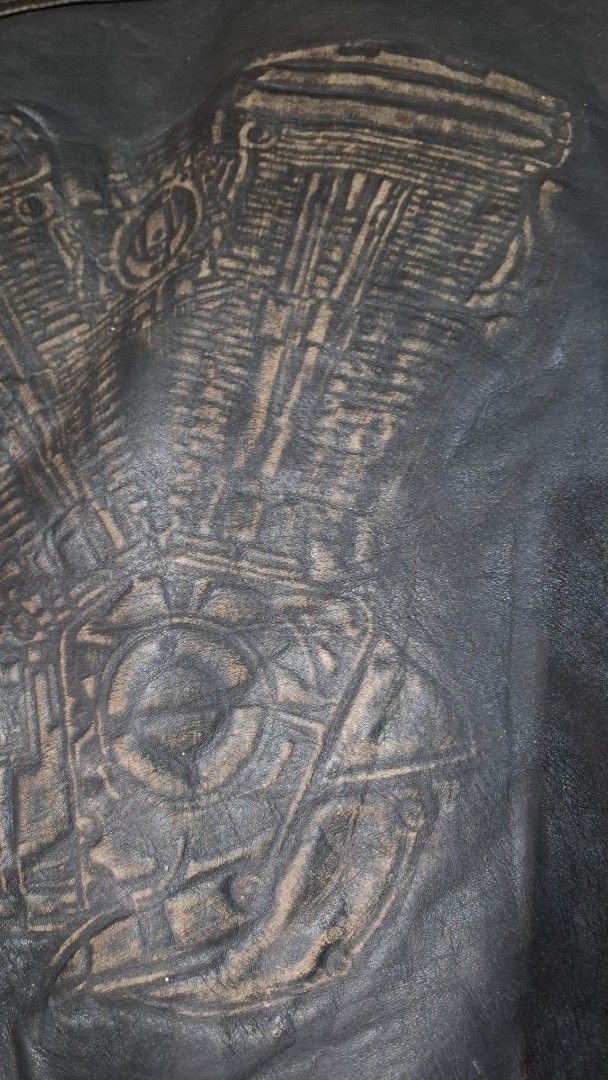 Rare Vintage Route 66 biker jacket (Category: Coats, Jackets and Outerwear) located in Baguio. Submitted by thriftrot (Listing ID 1459906498, Image 3). Description: thick and tough cowhide leather still in good condition signs of usage no tear,rip,holes or cracks xxl on tag dimesnon photos loc. baguio add shipping fee.