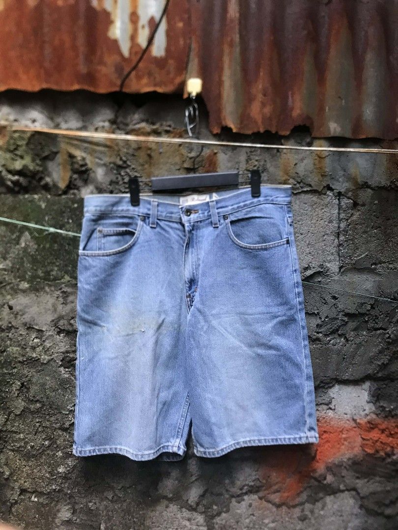 Relaxed Fit Light Wash Denim Shorts (Category: Shorts) located in Quezon City. Submitted by carlodepaz (Listing ID 1460056985, Image 2). Description: faded glory waist - 36 length - 22.3 thigh - 14 leg opening - 11.3 price - 350 freeship via jnt .