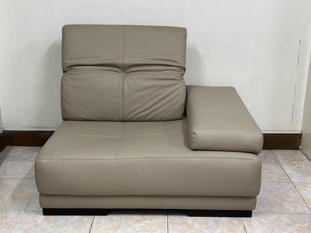 Rewrapped Sofa (original KOUMA) (Category: Sofas) located in Manila. Submitted by altruisticdragon (Listing ID 1460002050, Image 2). Description: - Rewrapped sofa, original KOUMA brand - 2-seater design - Upholstered in high-quality beige faux leather - Modern and elegant design - Available for meetups in Manila (Chinatown Steel Tower, Chinabank Asuncion, Madrid St. Binondo).