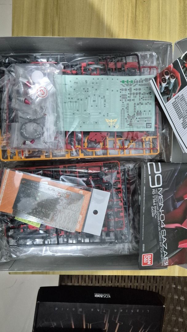 RG Sazabi with add ons (Category: Gundam & Model Kits) located in Santa Maria. Submitted by njvnnt (Listing ID 1460063796, Image 3). Description: RG Sazabi Set *sealed runner *etched sheet *metal parts *extra decals .