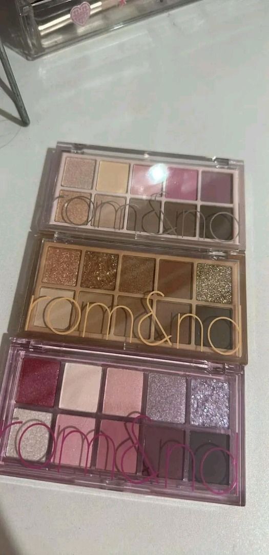 Rom&nd Eyeshadow Palette - Multiple Shades Available (Category: Makeup) located in Caloocan City. Submitted by calmrabbit.e25e32 (Listing ID 1459977194, Image 1). Description: - Authentic Rom&nd eyeshadow palettes - Available in multiple shade options - Features both matte and shimmer finishes - Ideal for creating various eye looks.