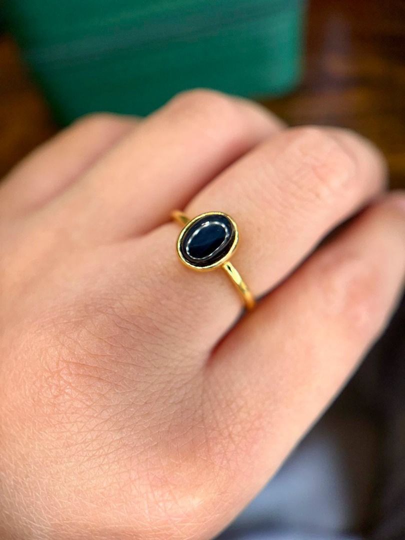 S6 NATURAL STAR SAPPHIRE YG RING (Category: Rings) located in Baguio. Submitted by asna_taku (Listing ID 1459986473, Image 3). Description: ✨ NATURAL STAR SAPPHIRE — SIMPLE, ELEGANT & MYSTERIOUS ✨ A gemstone loved for its beautiful star-like optical effect. 💙⭐ Star sapphire is a variety of sapphire that can display a luminous six-rayed star across the surface when viewed under a direct light source. This phenomenon, called asterism, is caused by