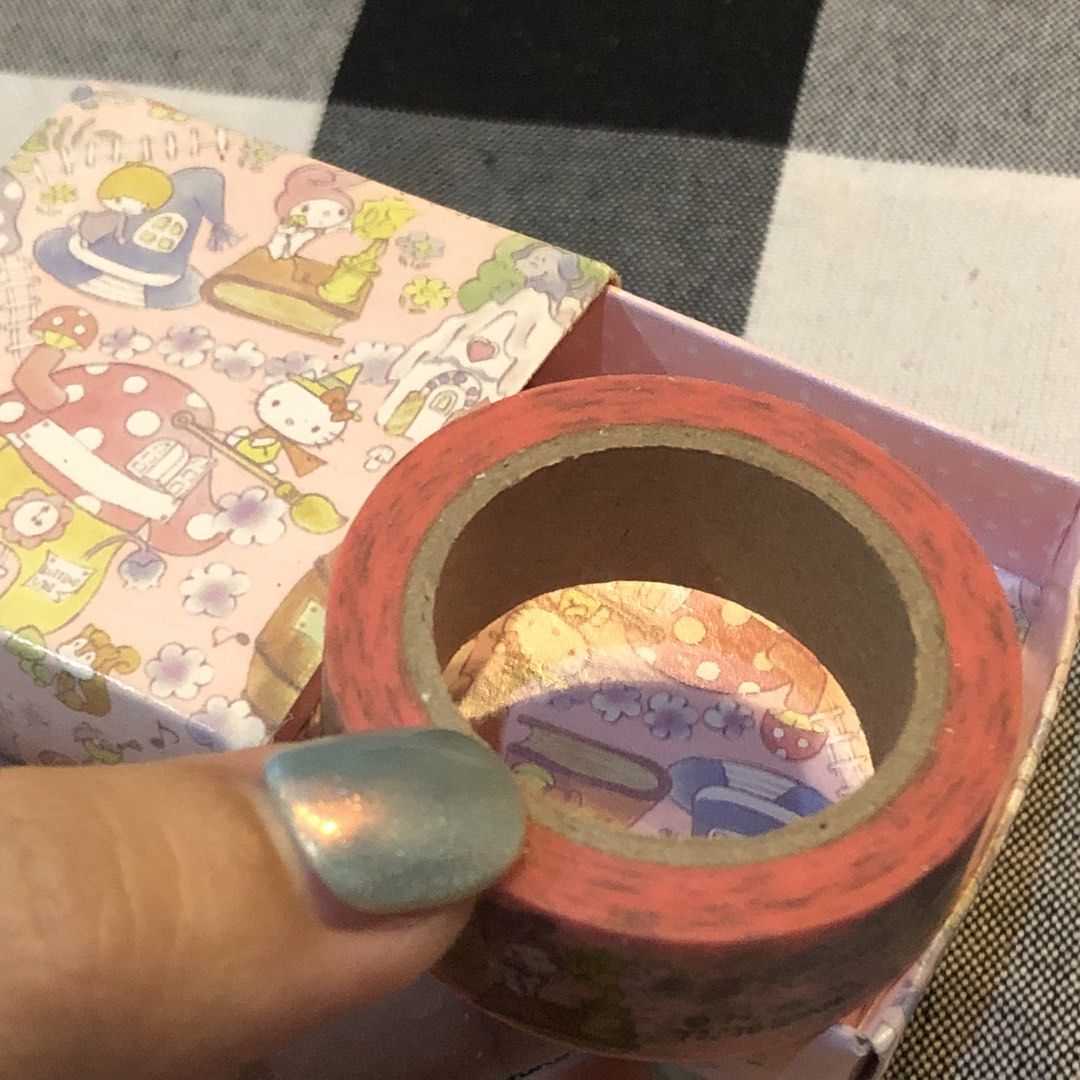 Sanrio Characters Decorative Tape for Scrapbooking (Category: Stationery & School Supplies) located in Quezon City. Submitted by kitsune.treasures (Listing ID 1459923113, Image 3). Description: *First to pay policy! *1 day reservation only. Failure to pay on time, auto cancel. 📍Quezon City * MOD: J&T | Lalamove * MOP: GCASH | BPI 📦ON HAND AND READY TO SHIP! CONDITION: WHAT YOU SEE IS WHAT YOU GET. Dimensions: Kindly check the photos for the act