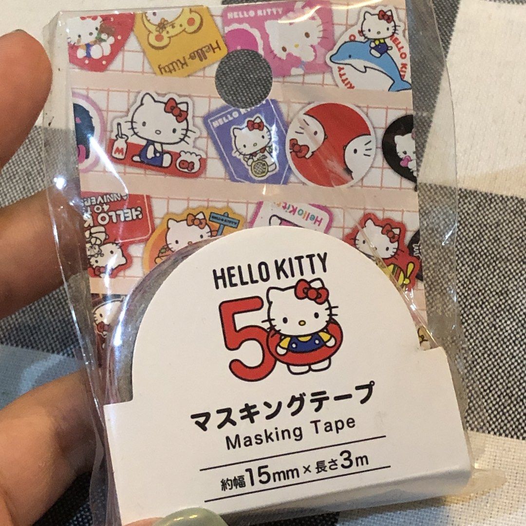 Sanrio Hello Kitty Decorative Tape for Scrapbooking (Category: Stationery & School Supplies) located in Quezon City. Submitted by kitsune.treasures (Listing ID 1459923299, Image 1). Description: *First to pay policy! *1 day reservation only. Failure to pay on time, auto cancel. 📍Quezon City * MOD: J&T | Lalamove * MOP: GCASH | BPI 📦ON HAND AND READY TO SHIP! CONDITION: WHAT YOU SEE IS WHAT YOU GET. Dimensions: Kindly check the photos for the ac