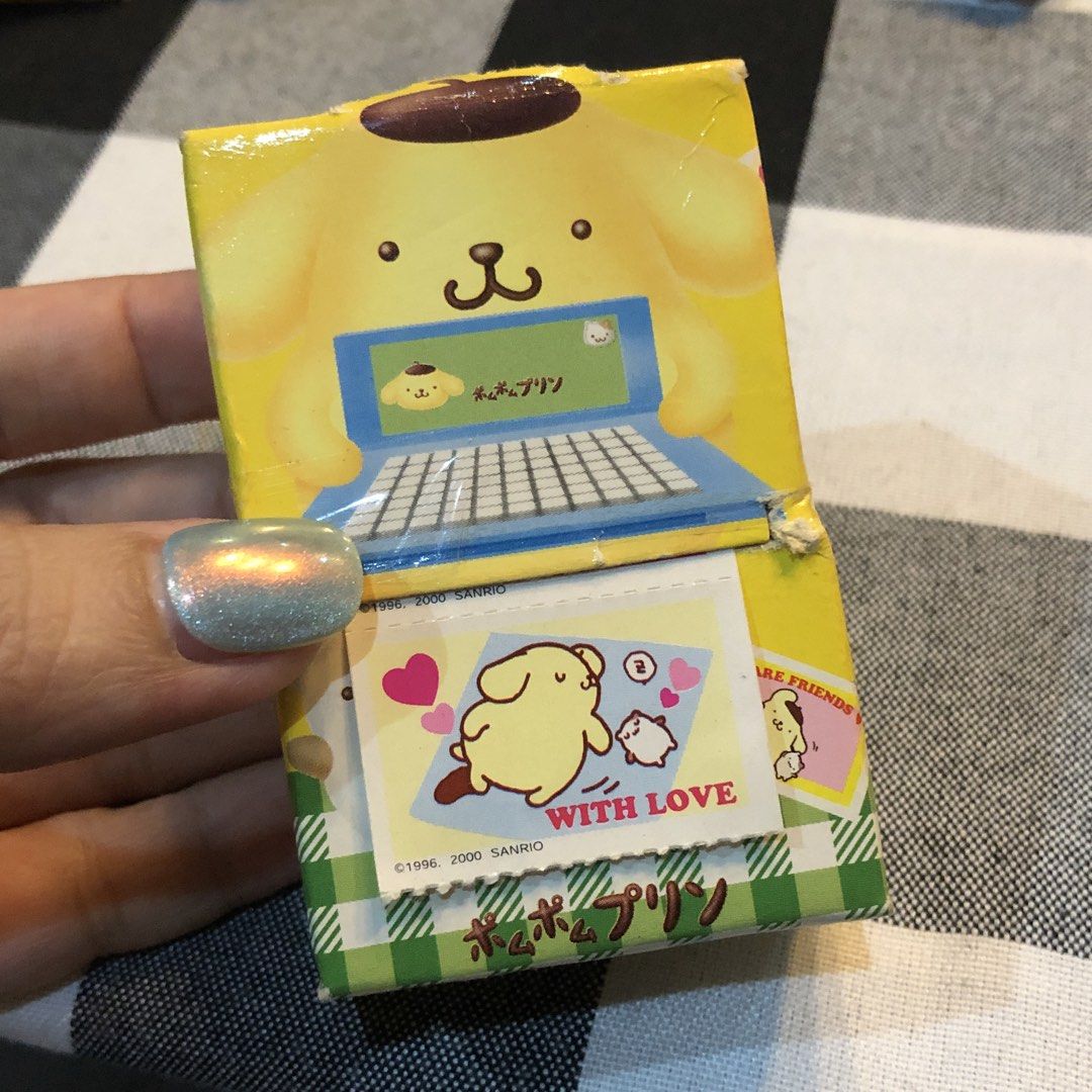Sanrio Pompompurin Stickers (Category: Other Stationery & Craft) located in Quezon City. Submitted by kitsune.treasures (Listing ID 1459932172, Image 1). Description: As is. *First to pay policy! *1 day reservation only. Failure to pay on time, auto cancel. 📍Quezon City * MOD: J&T | Lalamove * MOP: GCASH | BPI 📦ON HAND AND READY TO SHIP! CONDITION: WHAT YOU SEE IS WHAT YOU GET. Dimensions: Kindly check the photos for the actual measurements. Pl