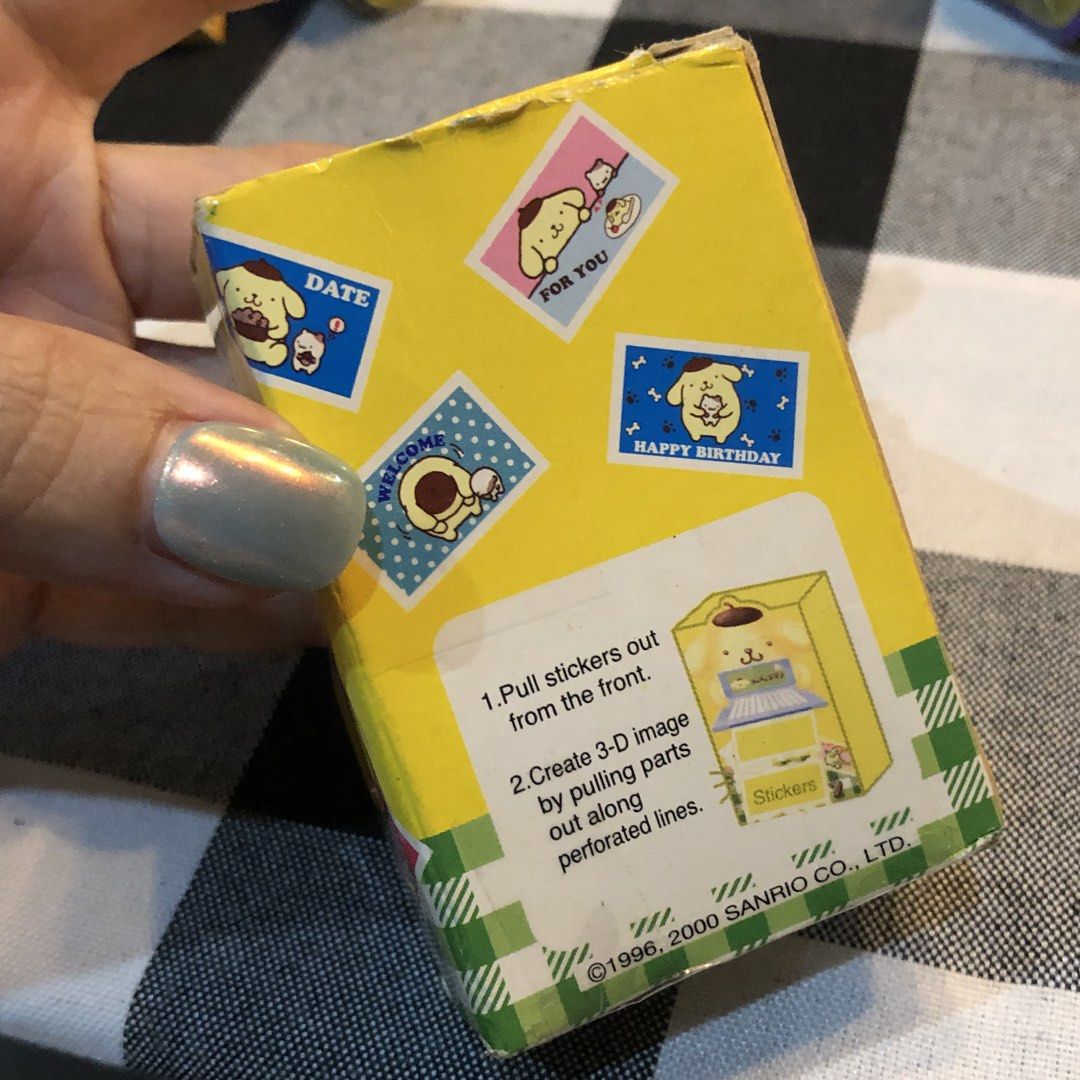 Sanrio Pompompurin Stickers (Category: Other Stationery & Craft) located in Quezon City. Submitted by kitsune.treasures (Listing ID 1459932172, Image 3). Description: As is. *First to pay policy! *1 day reservation only. Failure to pay on time, auto cancel. 📍Quezon City * MOD: J&T | Lalamove * MOP: GCASH | BPI 📦ON HAND AND READY TO SHIP! CONDITION: WHAT YOU SEE IS WHAT YOU GET. Dimensions: Kindly check the photos for the actual measurements. Pl