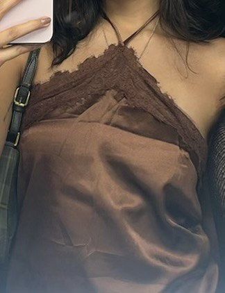 Satin Halter Top with Lace Trim (Category: Sleeveless) located in Mandaluyong City. Submitted by bayline999 (Listing ID 1459926903, Image 1). Description: .