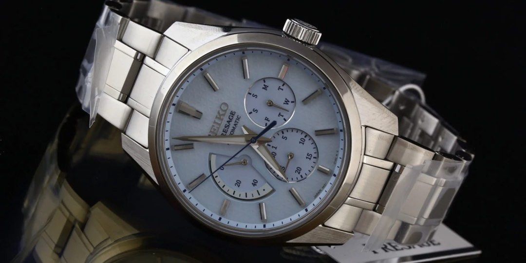 Seiko Geppaku SPB305 SPB305J1 (Category: Luxury Watches) located in Manila. Submitted by seikowatchfactory (Listing ID 1460091083, Image 2). Description: BNIB 10/10 Model: SPB305J1 Price: 60k pesos Specifications: Case and Band material: Stainless Steel Case Diameter: 40.2mm (without crown) Case Thickness: 12.2mm Lugs: 20mm Lug-to-lug: 47.4mm Caliber 6R21 45 hours Power Reserve 100m Water Resistance Push/Pull Crown Seller is Authorized Dealer of 