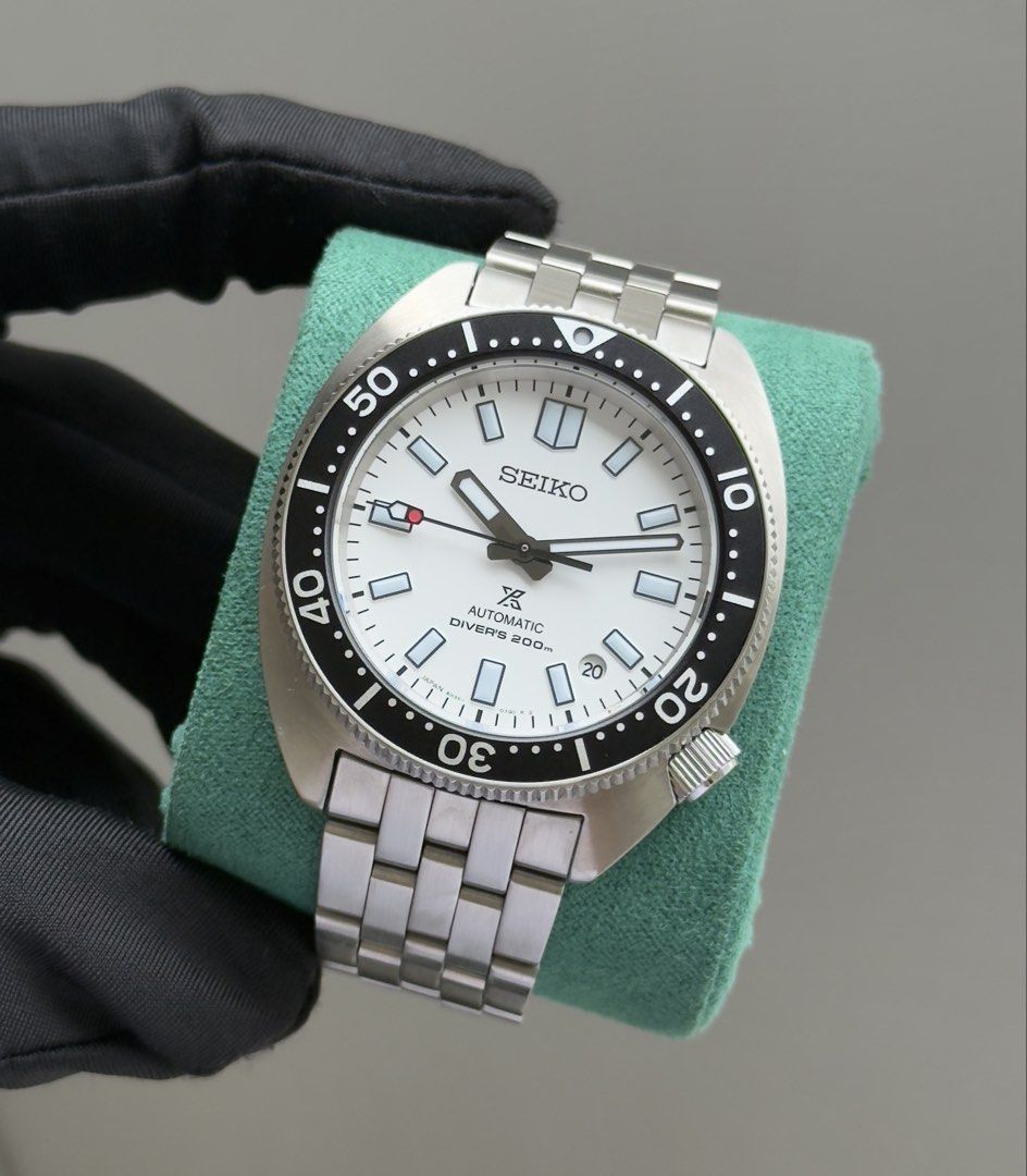 Seiko Prospex Slim Turtle White dial #SPB313 (Category: Men's Watches) located in Pasig City. Submitted by kjeldran00 (Listing ID 1459903491, Image 3). Description: Seiko Prospex Slim Turtle White dial #SPB313 Condition: 9.8/10 (Good as New) Inclusions: Outer Box, Watch Box, Hangtag, Extra Links, Cleaning cloth and Warranty Card -with Active Warranty until June 2029 Specifications: Automatic with manual winding Caliber: 6R35 Case Diameter: 41mm C