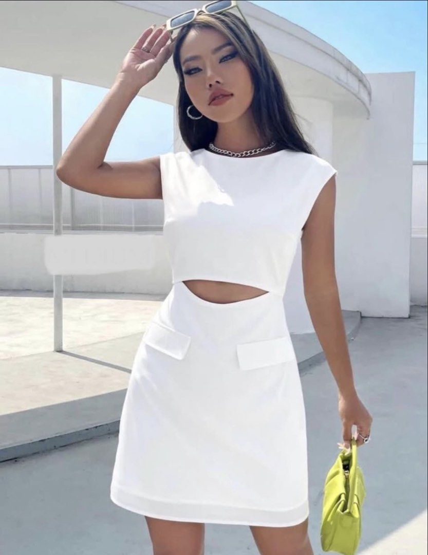 Shein White Cutout Dress (Category: Dresses) located in Manila. Submitted by thelabelfindsbym (Listing ID 1460012059, Image 1). Description: .