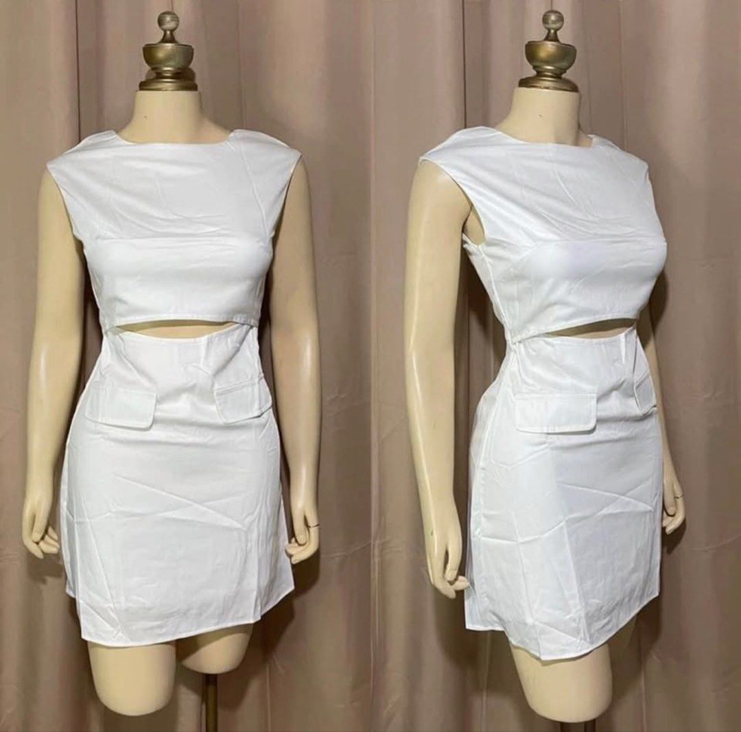 Shein White Cutout Dress (Category: Dresses) located in Manila. Submitted by thelabelfindsbym (Listing ID 1460012059, Image 3). Description: .