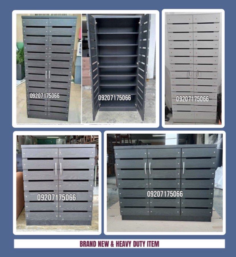 Shoe cabinet (Category: Shelves, Cabinets & Racks) located in Marikina City. Submitted by iam.solar (Listing ID 1460045174, Image 1). Description: SUPPLIER AND MANUFACTURER •HEAVY DUTY AND BRAND NEW ITEMS HOME FURNITURES SINGLE DECK (MILITARY FLAT BAR) •30”x75” = P1,600 •36”x75” = P1,800 •42”x75” = P2,700 •48”x75” = P3,000 •54”x75” = P3,400 SINGLE DECK (TUBE TYPE) •30”x75” = P2,200 •36”x75” = P2,500 •48”x75” = P2,800 •54”x75” = P3,200 •60”x75” = 
