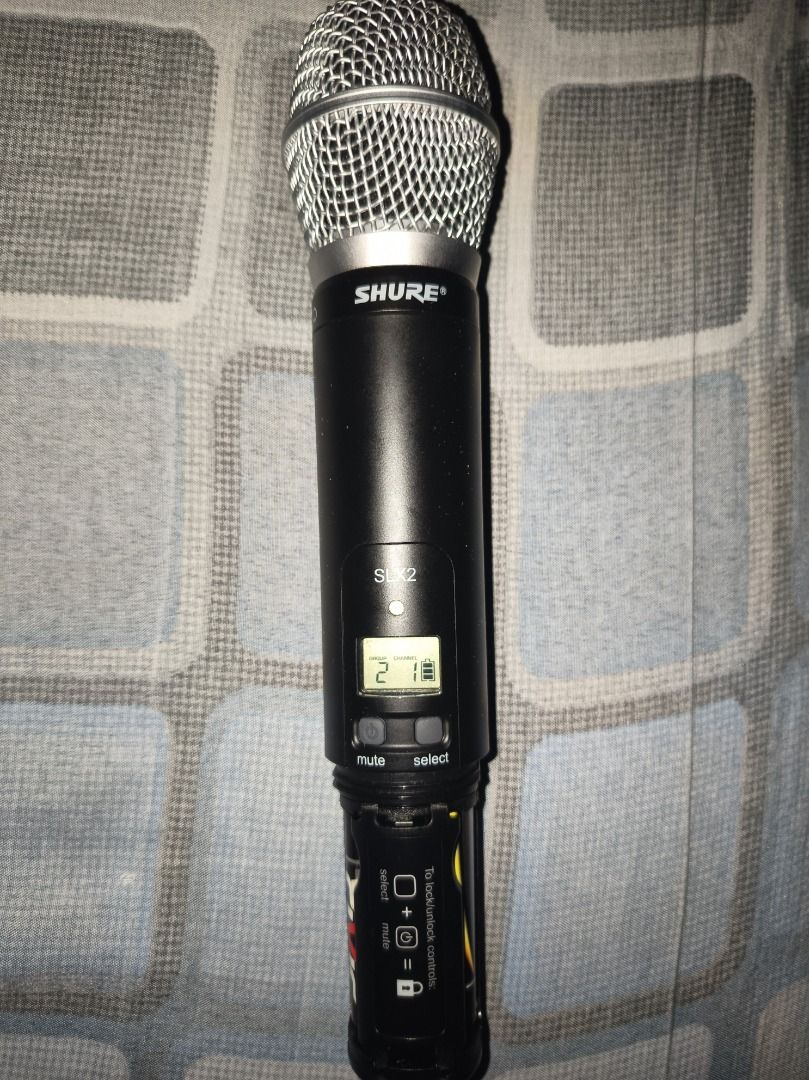 Shure SLX2 Wireless Transmitter Microphone (Category: Microphones) located in Caloocan City. Submitted by aujohnverano (Listing ID 1460054238, Image 2). Description: FOR SALE: Original Shure SLX2 Handheld Wireless Microphone Transmitter OnlyPrice: ₱12,500 (Slightly negotiable para sa seryosong buyer)Condition: Pre-owned, 100% Genuine / Original. In good working condition. Clear cosmetic stickers and markings.Frequency Band: J3 (572–596 MHz) (Note