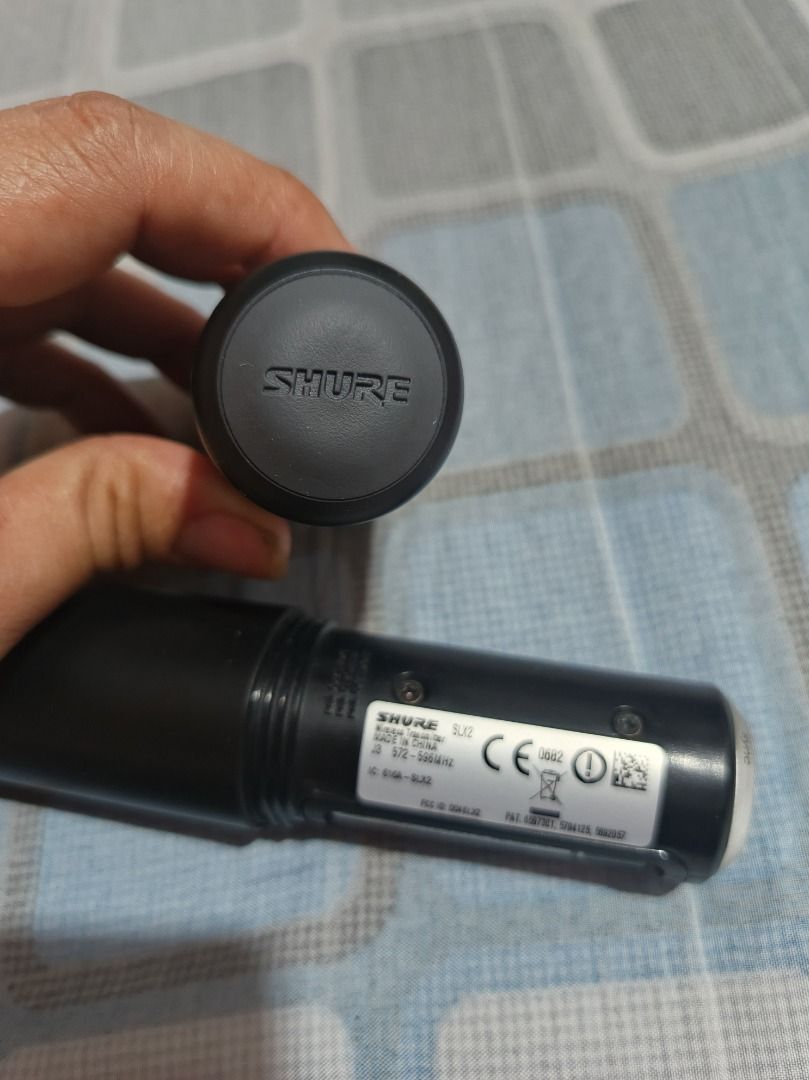 Shure SLX2 Wireless Transmitter Microphone (Category: Microphones) located in Caloocan City. Submitted by aujohnverano (Listing ID 1460054238, Image 1). Description: FOR SALE: Original Shure SLX2 Handheld Wireless Microphone Transmitter OnlyPrice: ₱12,500 (Slightly negotiable para sa seryosong buyer)Condition: Pre-owned, 100% Genuine / Original. In good working condition. Clear cosmetic stickers and markings.Frequency Band: J3 (572–596 MHz) (Note