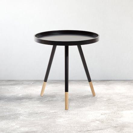 Side Table (Category: Tables & Sets) located in Singapore. Submitted by zenrabbit-1938 (Listing ID 1459994101, Image 1). Description: The minimalist silhouette of this Side Table makes her the perfect addition to your living space with a contemporary twist. With black table top and natural wood finish, this one is modern chic. It stands firmly on three solid legs and is sturdier than she looks..