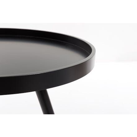 Side Table (Category: Tables & Sets) located in Singapore. Submitted by zenrabbit-1938 (Listing ID 1459994101, Image 3). Description: The minimalist silhouette of this Side Table makes her the perfect addition to your living space with a contemporary twist. With black table top and natural wood finish, this one is modern chic. It stands firmly on three solid legs and is sturdier than she looks..