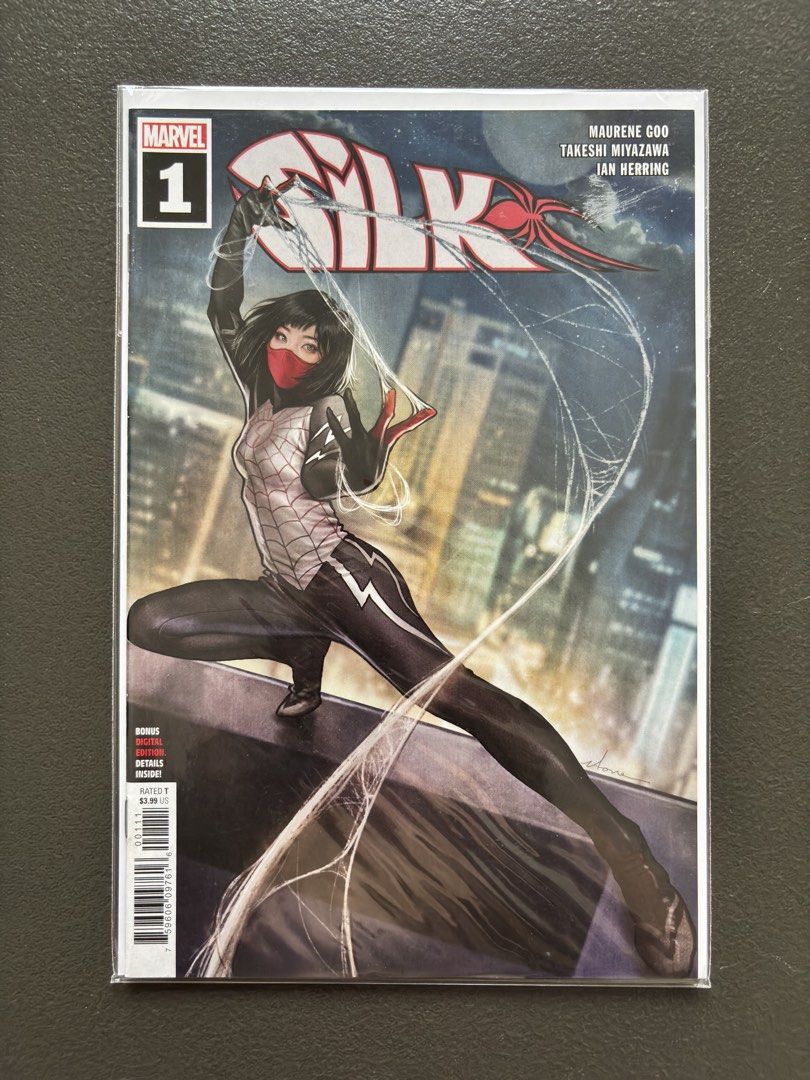 Silk #1 (2021) 1st Print Cover A (Category: Comics & Manga) located in Naga. Submitted by dearyesteryear (Listing ID 1460085002, Image 2). Description: FOR SALE: Silk #1 (2021) 1st Print Cover A Message me if you’re interested in this one or have a reasonable offer. I’d be happy to help. CLEAN, collector-owned copy. Bagged & boarded since acquisition. The first issue of Marvel’s 2021 Silk series, written by Maurene Goo and featuring Cindy Moon as