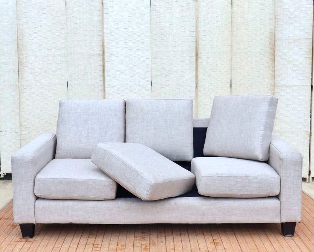 Sofa (Category: Sofas) located in Meycauayan. Submitted by marygracecasimiro (Listing ID 1459975414, Image 3). Description: JAPAN SURPLUS FURNITURE 3 SEATERS SOFA IN FABRIC CUSHION WASHABLE COVER Size 72.5L x 30W x 16.5SH x 33H in inches (AS-IS ITEM) *Minimal Scratch Only IN GOOD CONDITION♥️ Price:22,000.