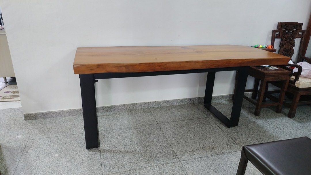 Solid wood dining Table (Category: Tables & Sets) located in Singapore. Submitted by andrewchean69 (Listing ID 1459967126, Image 1). Description: 190cm x 75cm x 69cm Well used.