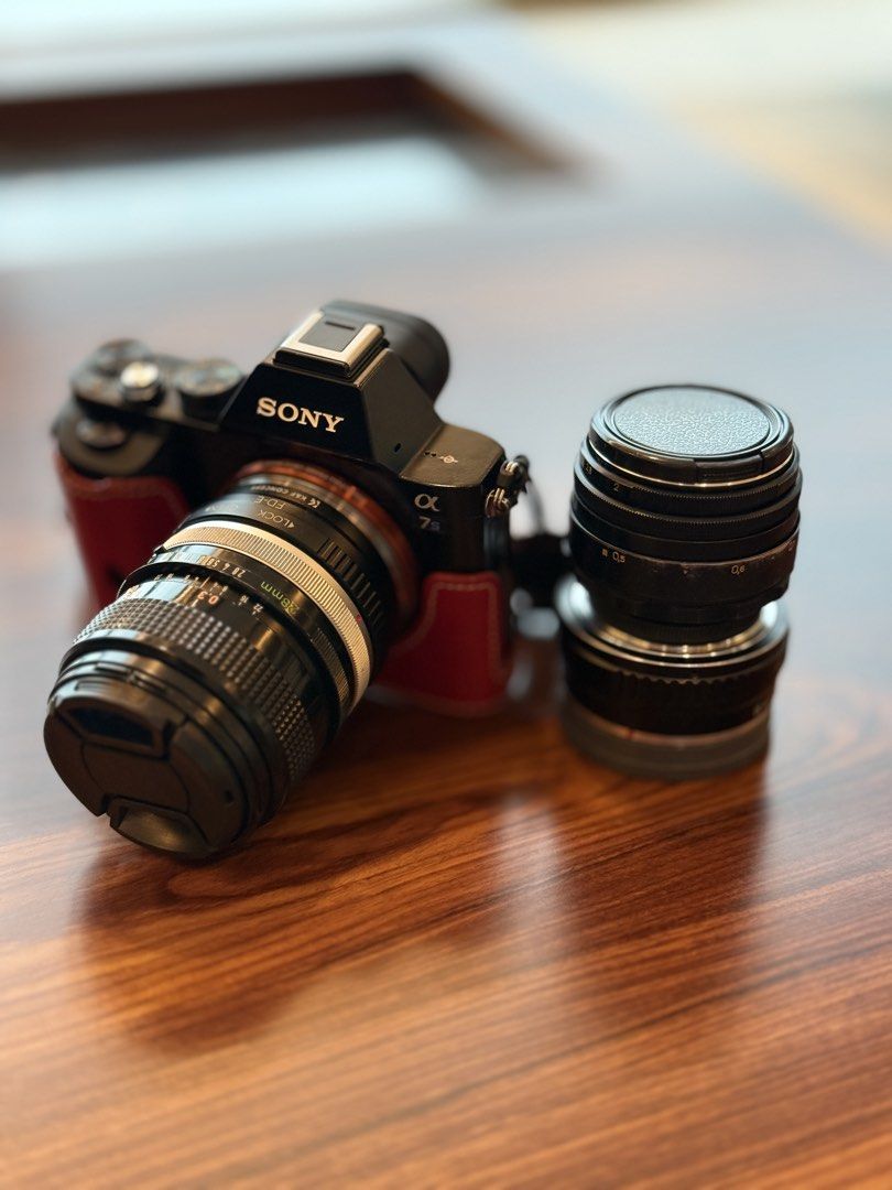 Sony Alpha 7S Mirrorless Camera with Canon & Helios Lenses (Category: Cameras) located in Taguig. Submitted by greg.david (Listing ID 1460075432, Image 1). Description: Sony A7S Full-Frame Mirrorless Camera Kit with Vintage Lenses & Accessories Ready-to-shoot vintage and digital hybrid kit. Perfect for filmmakers, street photographers, and anyone looking for that iconic cinematic look with incredible low-light capability. What’s Included: Camera 