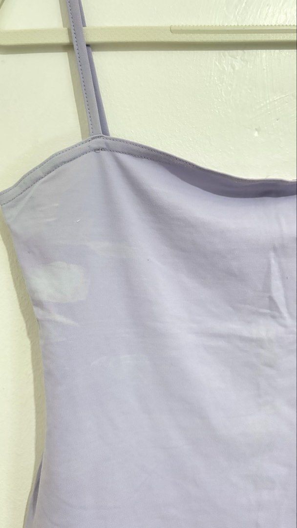Spaghetti Strap Cami Top (Category: Sleeveless) located in Caloocan City. Submitted by buymethisandthat (Listing ID 1460079753, Image 2). Description: ✨ Spaghetti Strap Cami Top - ₱79 📌 CONDITION • Condition: 7/10 • Flaws: Slight wash wear and fading 📏 SIZE • Tag Size: No size tag • Recommended: Fits Extra Small to Small.
