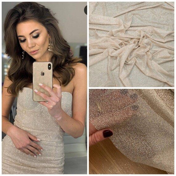 Sparkly Glitter Fabric - Champagne Gold (Category: Jumpsuits) located in Midsayap. Submitted by brandedloves1031 (Listing ID 1460015928, Image 1). Description: - Beautiful champagne gold fabric - Subtle glitter effect - Lovely drape and textured weave - Lightweight and shimmers under light - Perfect for dresses, tops, special occasion outfits, and DIY projects.