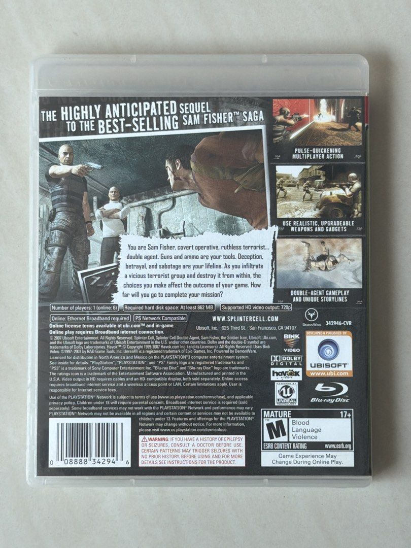 Splinter Cell (Category: PlayStation) located in Singapore. Submitted by kyloson. (Listing ID 1459952866, Image 2). Description: meeting place : Potong Pasir Mrt.