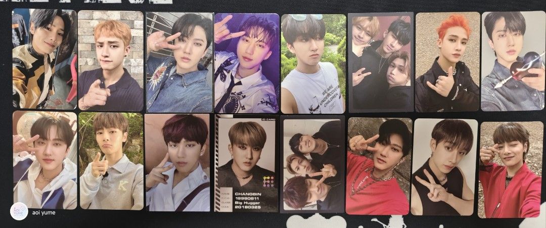 Stray Kids Photocards (Category: K-Wave Merchandise) located in Dasmarinas. Submitted by aoiyume29 (Listing ID 1460059647, Image 1). Description: - Official Stray Kids photocards - Includes individual member cards - Features group shot cards - Special inclusion: Changbin ID card - All cards are official merchandise - Feel free to ask questions about specific cards - Happy to create custom bundles -Negotiable- -shapi c/o- -gcash payment- -X Sensi-