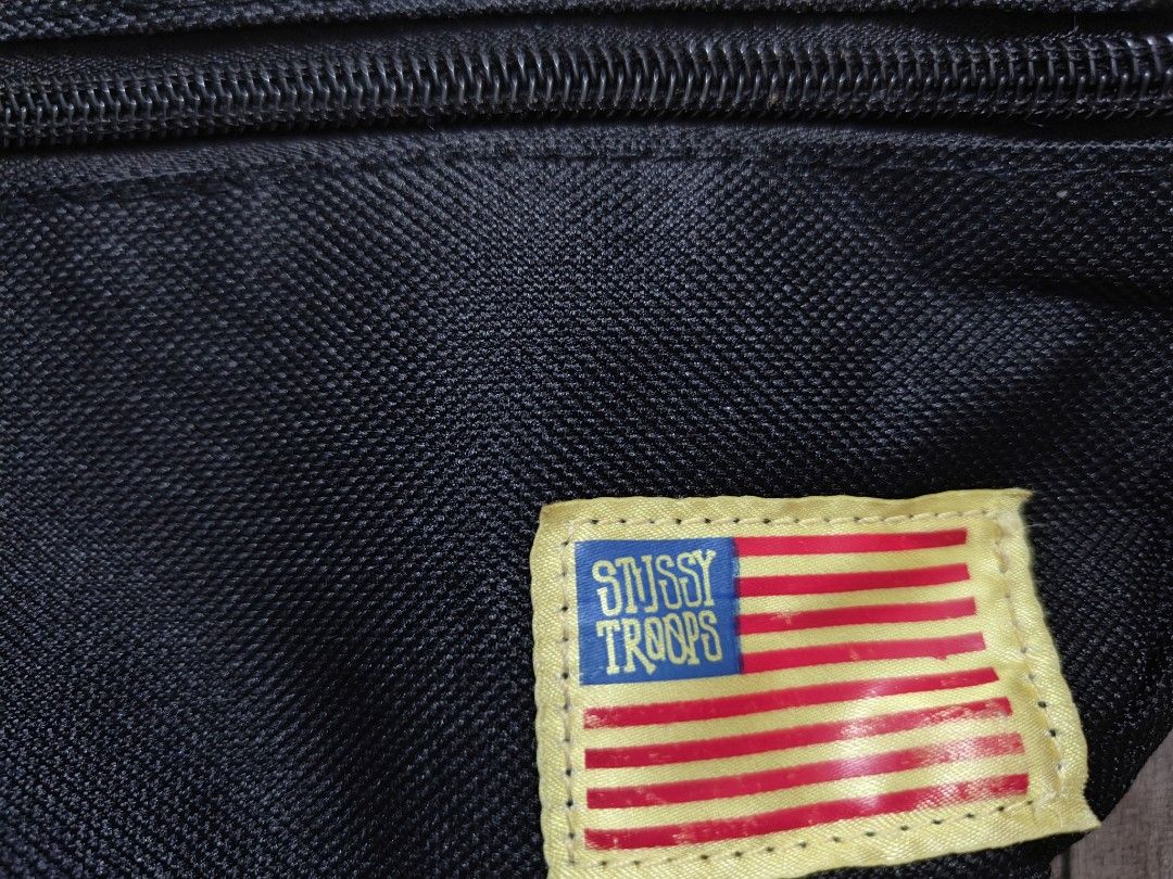 Stussy Troops Crossbody Bag (Category: Sling Bags) located in Quezon City. Submitted by thriftstershop (Listing ID 1460053716, Image 3). Description: Brand: Stussy no tag Condition: Very Good Issue: May mga sira nasa waterproof material sa loob Meet up: Trinoma or LRT 2 Anonas Shipping: LBC - Weekdays J&T - Weekends.