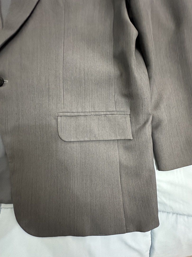 Suit and Pants Set (Category: Coats, Jackets and Outerwear) located in San Pablo. Submitted by po_the_seller (Listing ID 1459907274, Image 3). Description: Custom Made from Lumban, Laguna Color: Charcoal Very nice fabric and construction With satin lining Dimensions: Suit - Length 31”, Chest25”, Shoulder 18.5”, Sleeve 24” Pants - Waist 42”, Length 34.5”, Inseam 24” Also have this in dark blue and black with samw dimensions .