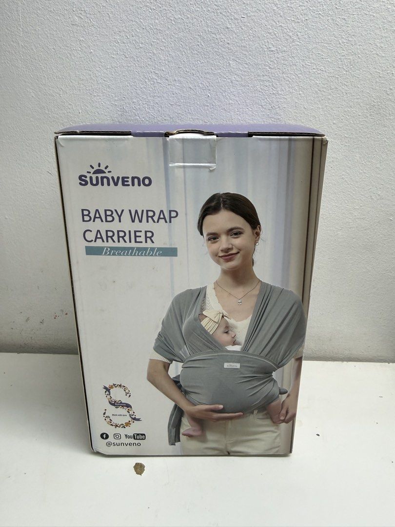 Sunveno Baby Wrap Carrier Breathable Grey (Category: Carriers & Slings) located in Pasig City. Submitted by cvj25 (Listing ID 1459947340, Image 1). Description: - Sunveno Baby Wrap Carrier - Made with breathable fabric for maximum baby comfort - Includes a convenient grey mesh bag for easy storage and portability - Simple and easy to use for hands-free baby carrying.