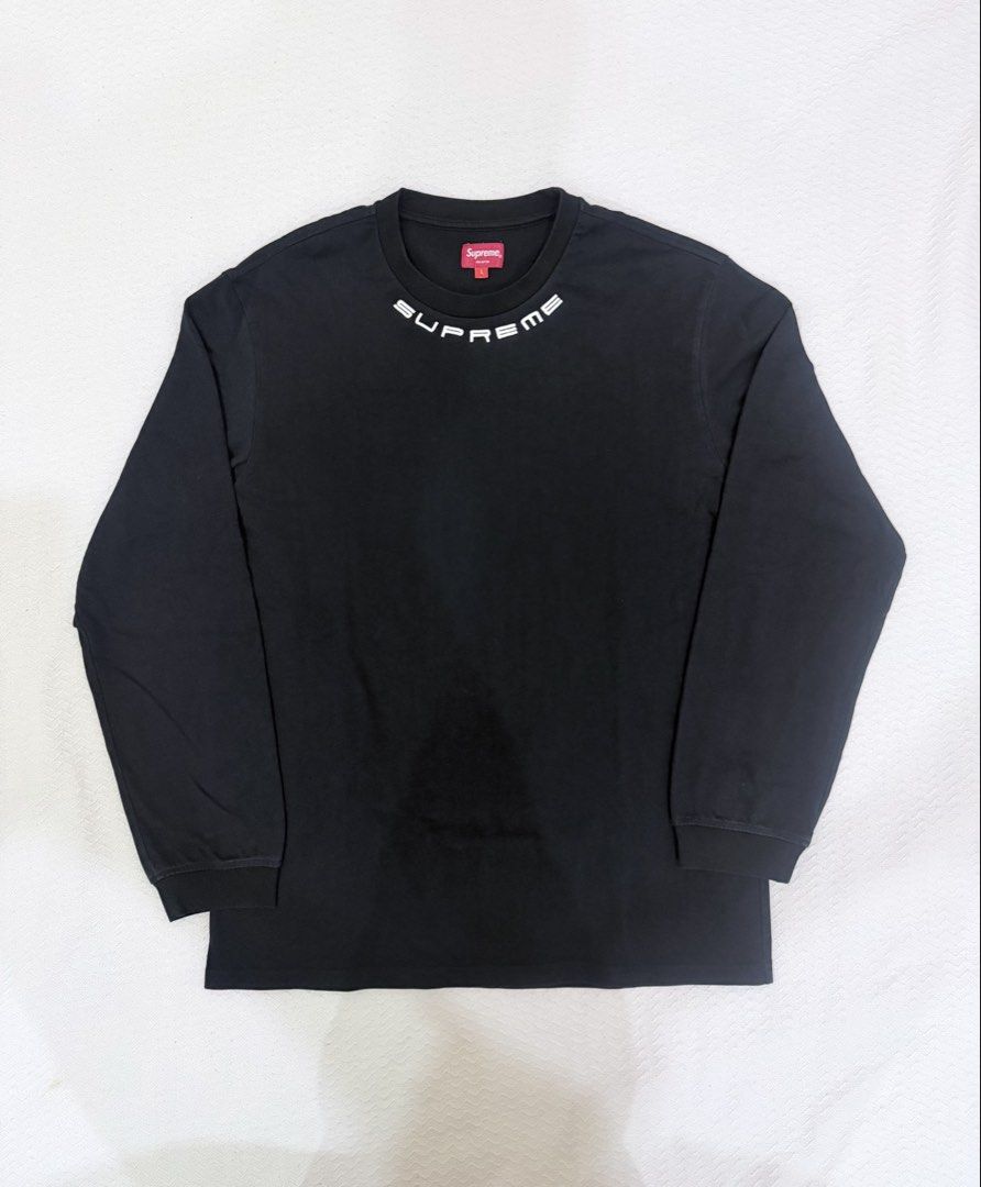 Supreme black Crewneck Longsleeve (Category: Activewear) located in Morong. Submitted by aa.vinmy (Listing ID 1460091029, Image 1). Description: Supreme black Crewneck Longsleeve Embroidered design logo In good condition No stains or tear Pm for more details Delivery via jnt.