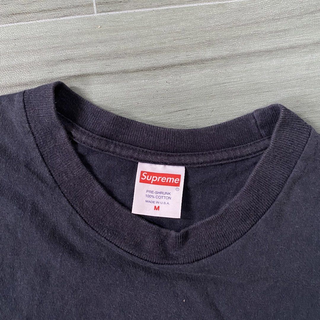 Supreme shirt (Category: Activewear) located in Cavite. Submitted by markie128 (Listing ID 1459901234, Image 3). Description: Supreme shirt Sz meduim 21.5z28 Good condition Crack prints issue 880 + SF 📌.
