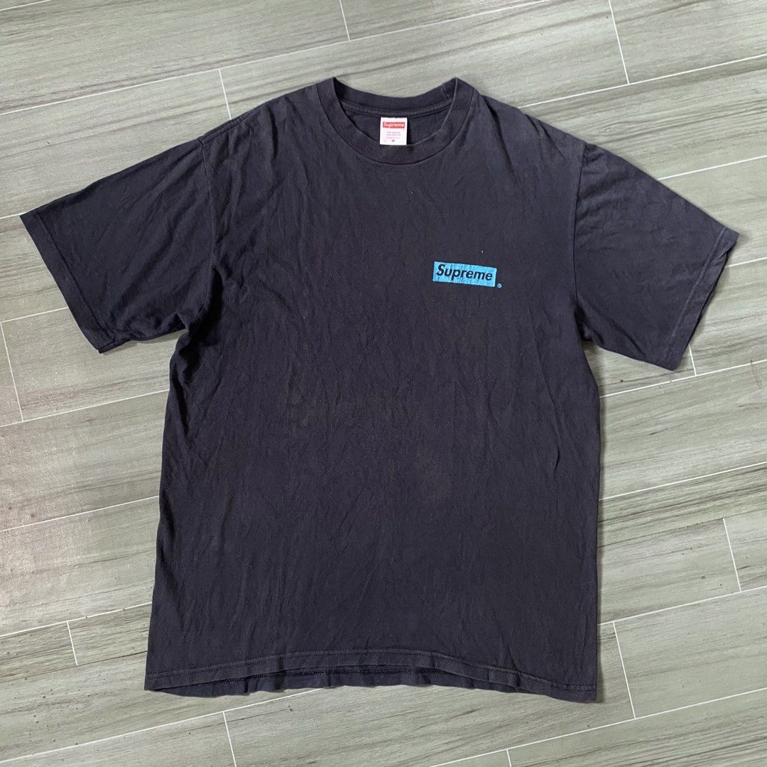 Supreme shirt (Category: Activewear) located in Cavite. Submitted by markie128 (Listing ID 1459901234, Image 1). Description: Supreme shirt Sz meduim 21.5z28 Good condition Crack prints issue 880 + SF 📌.