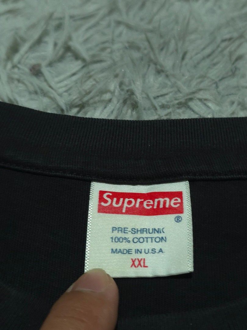 Supreme x Yohji Yamamoto (Category: Tshirts & Polo Shirts ) located in Abulug. Submitted by humanwhosellthings (Listing ID 1460025517, Image 3). Description: SUPREME x YOHJI YAMAMOTO ✅️Size: 2XL on tag fit to Medium only ✅️Dimes: 20W x 27L ✅Condition: Excellent ✅Issue: None ✅Color Rate: 9.5/10.