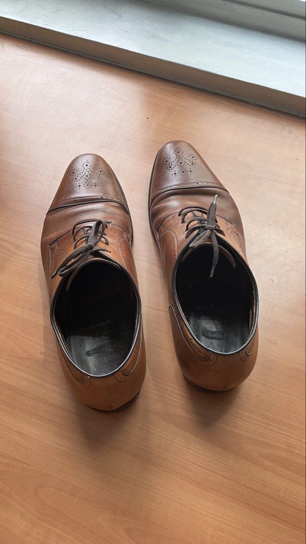 Tan Brown Derby - Church’s (Category: Dress Shoes) located in Manila. Submitted by foundgoods00 (Listing ID 1459968577, Image 3). Description: Tan brown derby dress shoes with semi-brogue detailing. Still good for classic look. - Sign of usage.