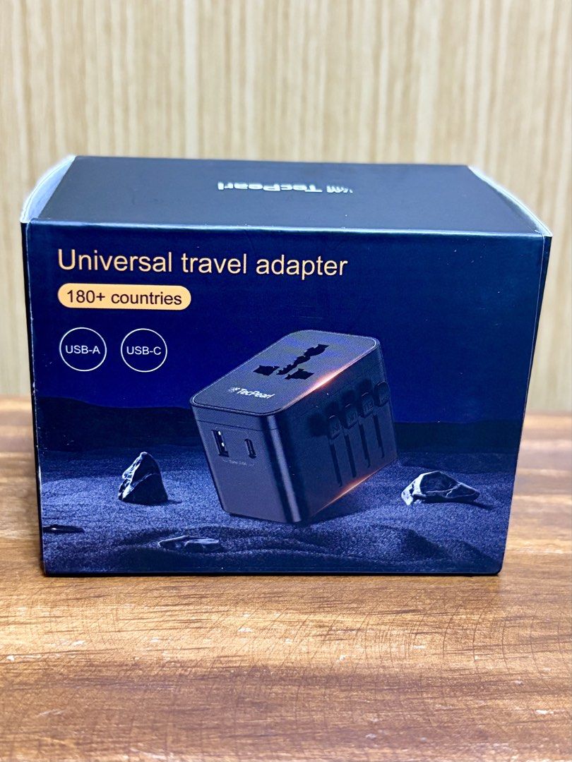TecPearl Universal Travel Adapter 180+ Countries USB-A USB-C (Category: Cables & Adaptors) located in Manila. Submitted by the.great.clearout (Listing ID 1459989301, Image 1). Description: - TecPearl Universal Travel Adapter - Works in over 180 countries - Includes USB-A and USB-C ports - Compact and convenient design - Essential for international travel.