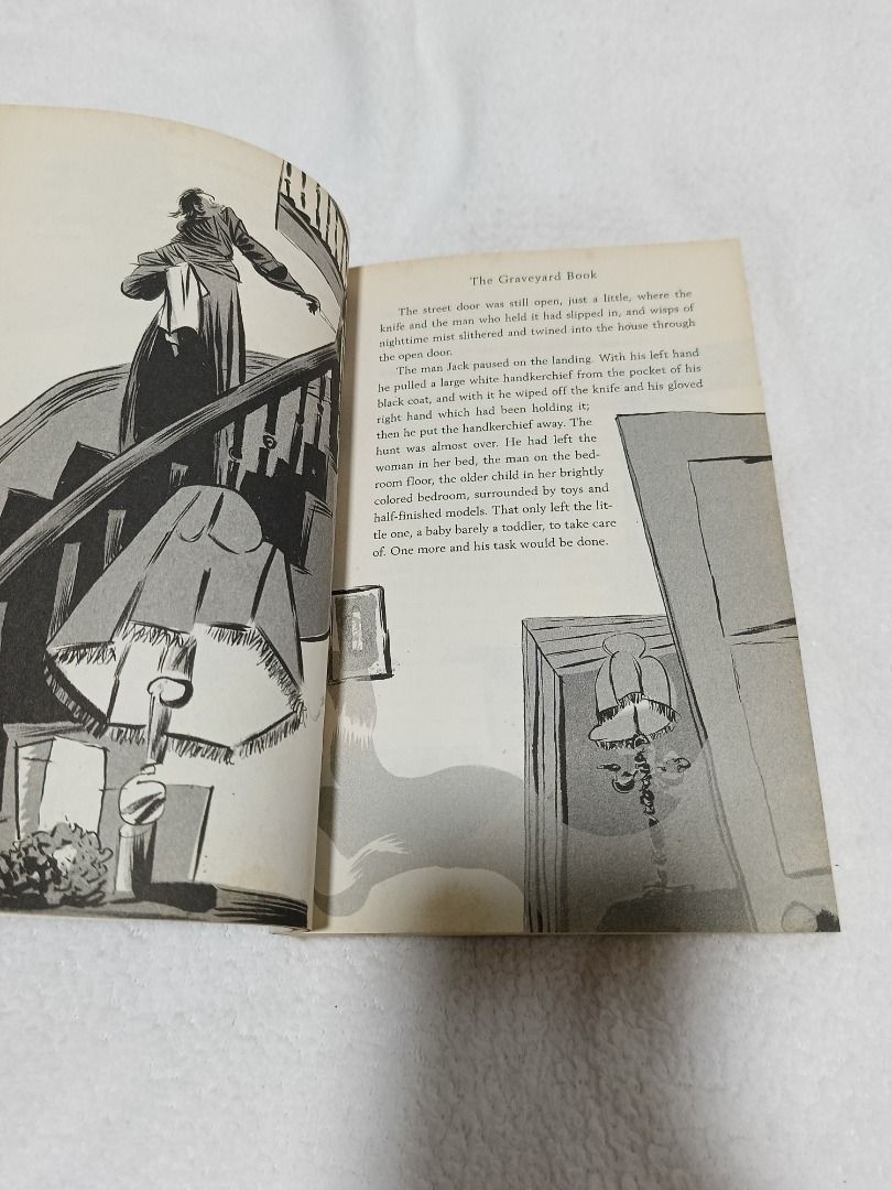 The Graveyard Book by Neil Gaiman (Category: Storybooks) located in Quezon City. Submitted by prelovedbooks2026 (Listing ID 1459978921, Image 3). Description: Price: Final - Let's save each other's time Annotations (if any: written with a PERMANENT BALLPOINT PEN, that's why it's CHEAP) NO TO LOW BALLERS (BARAT). WE'RE LISTING OUR STUFF BECAUSE WE NEED TO. - Name inscribed inside the front cover - Minor discoloration and foxing on inside pages and