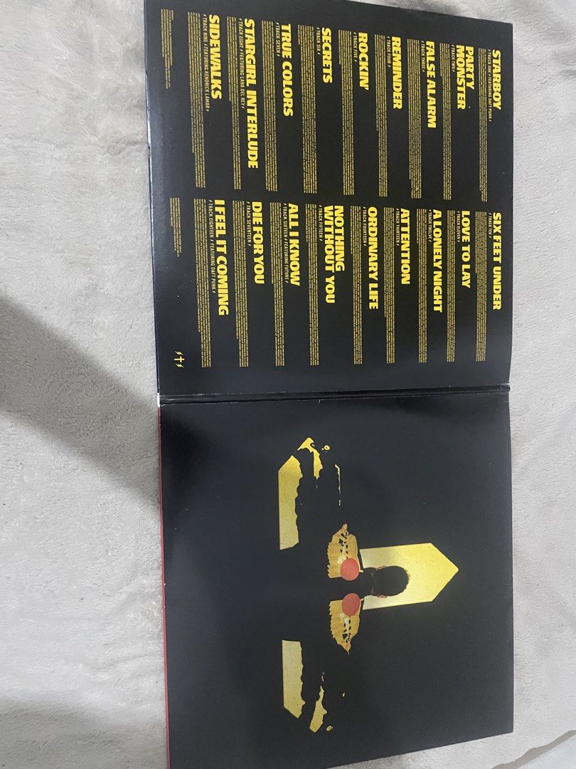 The Weeknd Starboy Vinyl Record (Category: Vinyls) located in Dumaguete. Submitted by raspberrypepsi (Listing ID 1460042136, Image 3). Description: - The Weeknd's Starboy vinyl record - Includes all tracks listed on the back - A great addition to any vinyl collection - Selling to clear out space - Feel free to ask any questions.