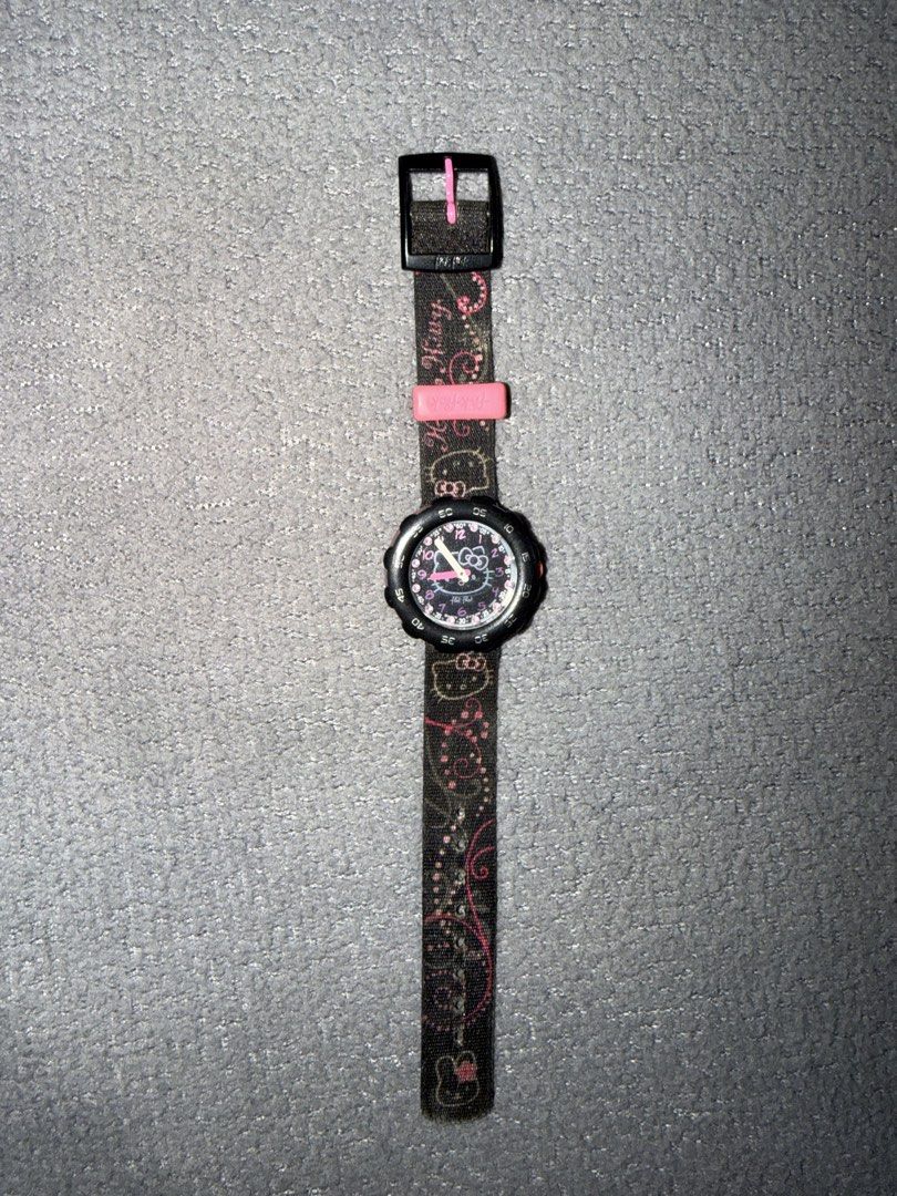 Thik Thak Hello Kitty Black Watch (Category: Babies & Kids Fashion) located in Quezon City. Submitted by spicycalimaki (Listing ID 1460056254, Image 2). Description: - needs battery lang! - last price posted.