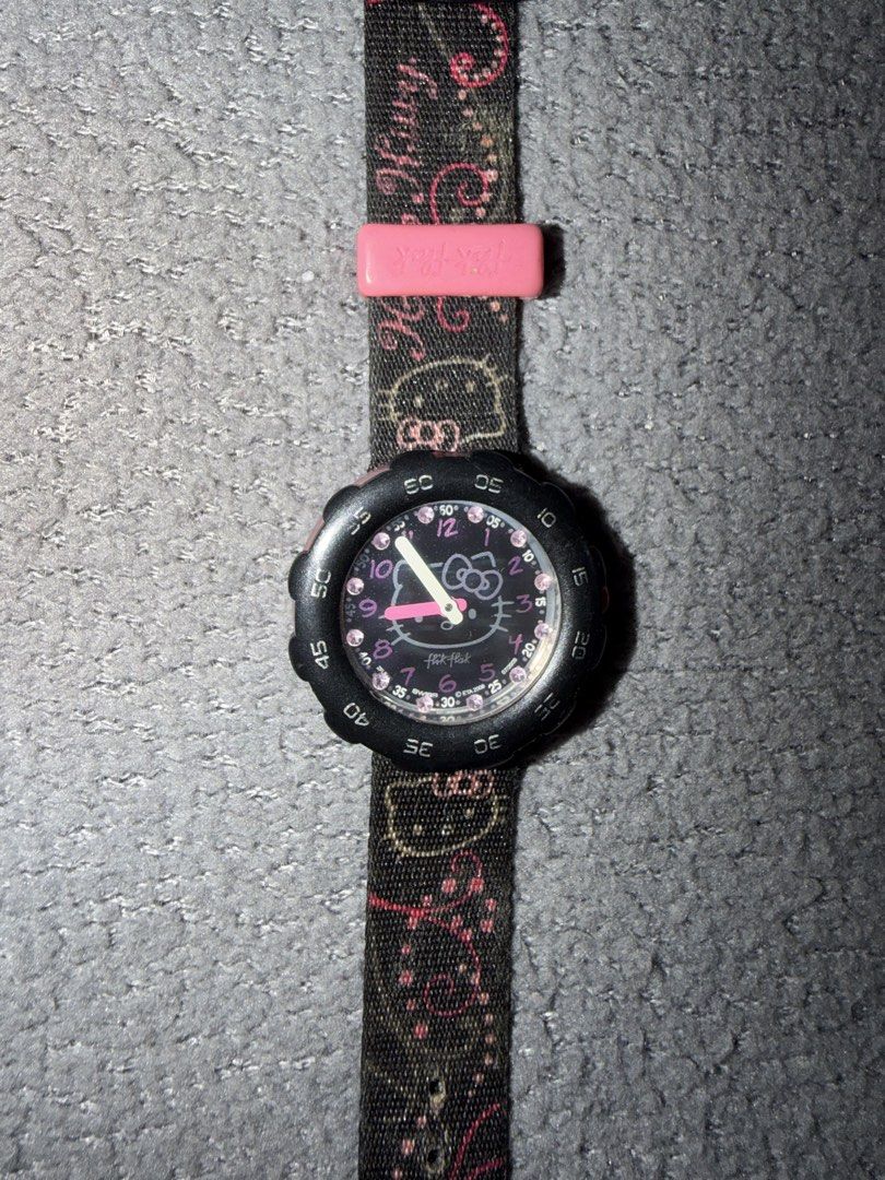 Thik Thak Hello Kitty Black Watch (Category: Babies & Kids Fashion) located in Quezon City. Submitted by spicycalimaki (Listing ID 1460056254, Image 3). Description: - needs battery lang! - last price posted.